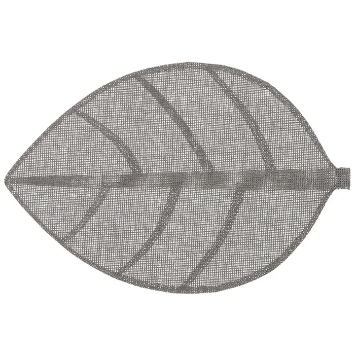 LEAF PLACEMAT 50X33 GREY
