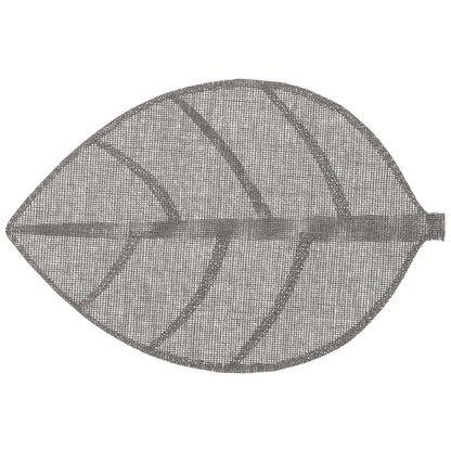 LEAF PLACEMAT 50X33 GREY