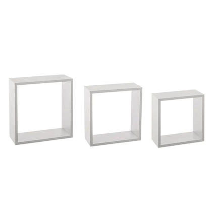 WALL SHELF CUBE WHITE L X3