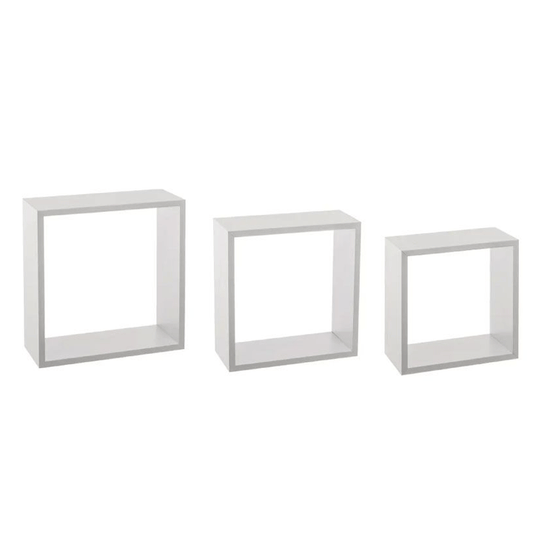 WALL SHELF CUBE WHITE L X3