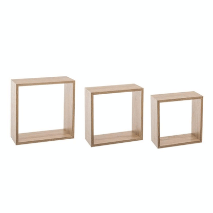 WALL SHELF CUBE OAK NAT LX3