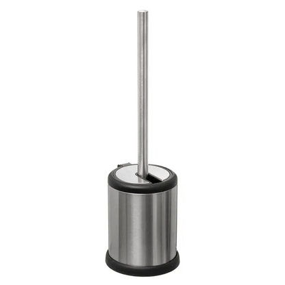 TOILET BRUSH WITH LID SILVER