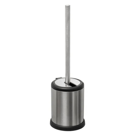TOILET BRUSH WITH LID SILVER