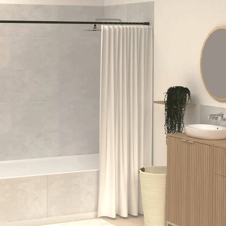 BLK SHOWER CURTAIN ROD 250CM