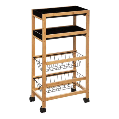 BLACKBAMBOO TROLLEY+REMOV TRAY