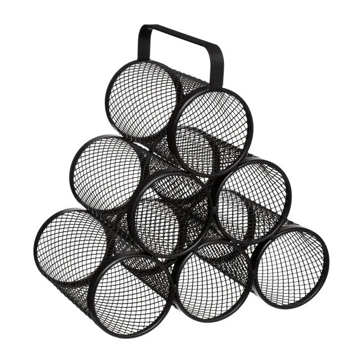 BLACK METAL BOTTLE RACK X6 MAYAJ