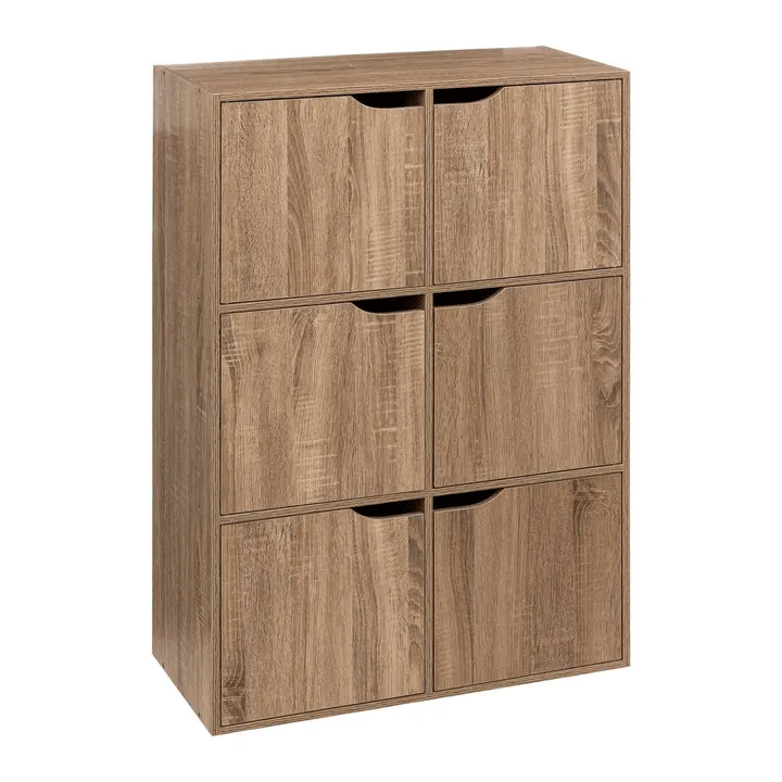 6 CPT SHELVES MIX N DOOR OAK