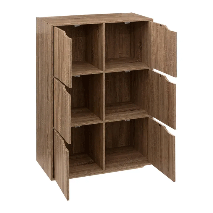 6 CPT SHELVES MIX N DOOR OAK
