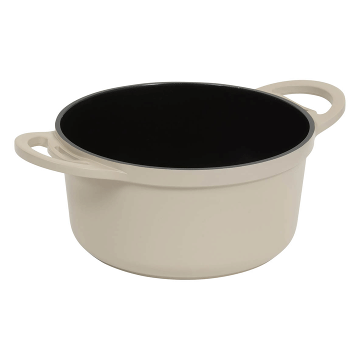 CAST ALU POT STEAMER 24 TAUPE