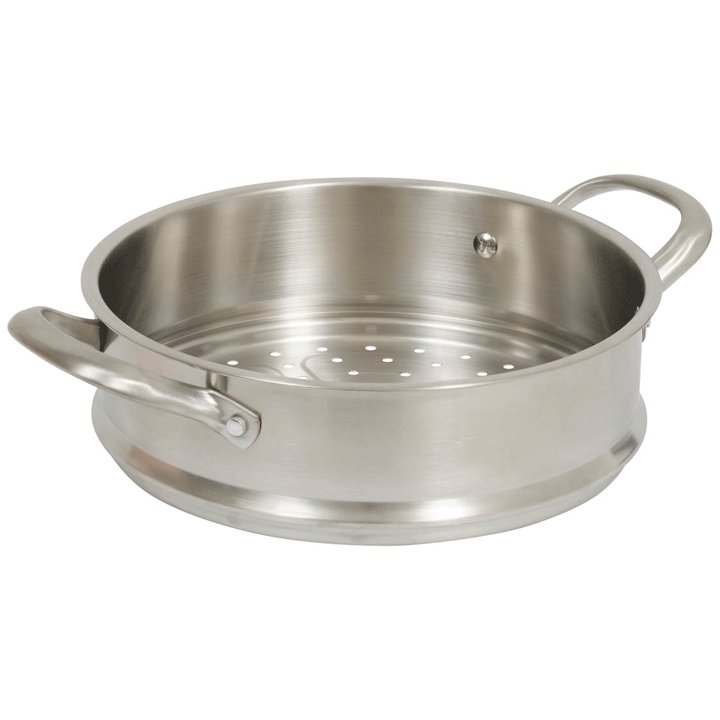 CAST ALU POT STEAMER 24 TAUPE