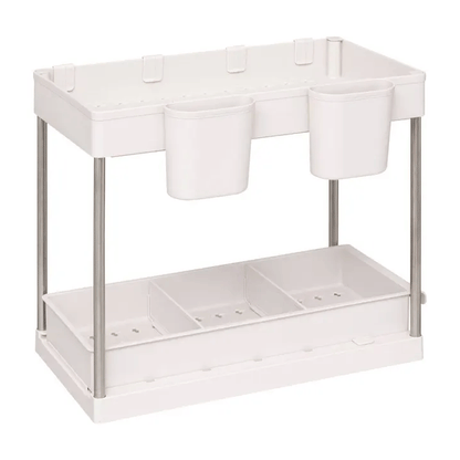 2TIERS PP SLIDING ORGANIZER STORAGE BEIGE