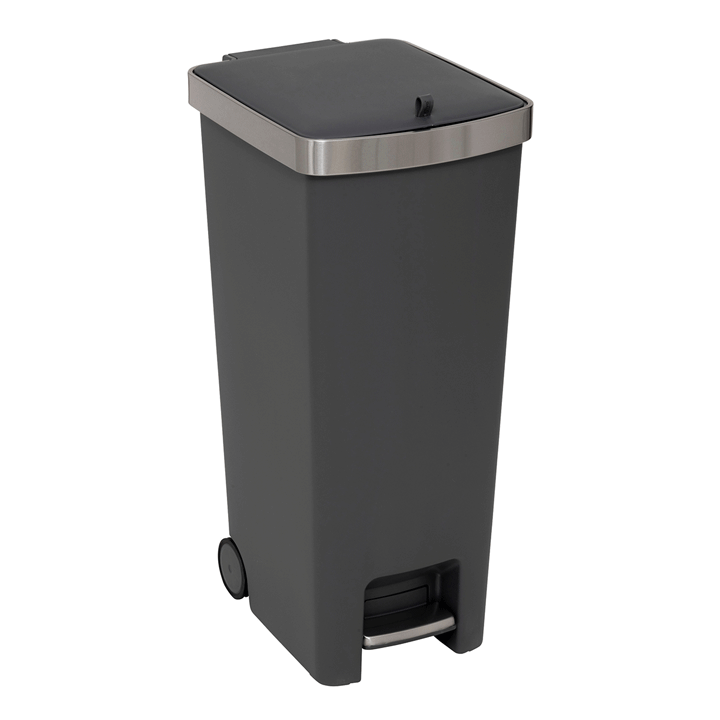DUSTBIN INOX+PLAST 45L