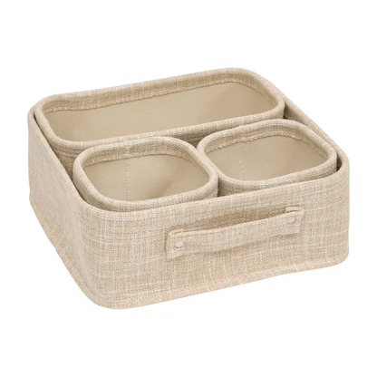 SET X4 BASKETS BEIGE