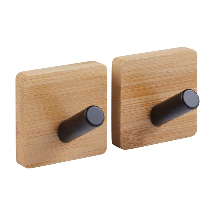 SET OF 2 STIKY BAMBOO ADHESIVE HOOKS