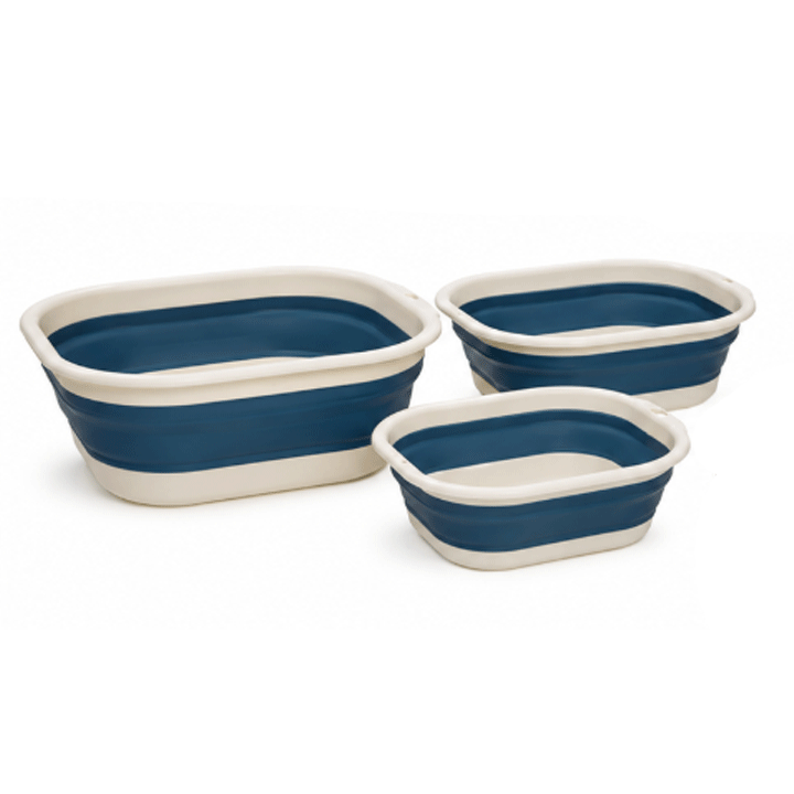 SET OF 3 COLLAPSIDLE BASINS ASSPRTED PETROL 3+5+10L