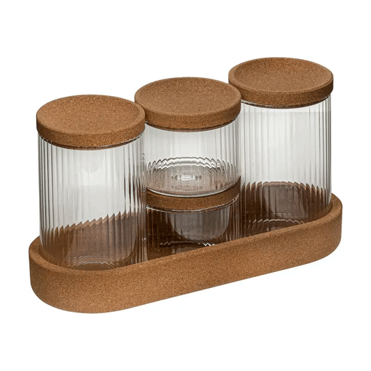 ΣΕΤ 4 ΟΡΓΑΝΩΤΕΣ ΣΥΡΤΑΡΙΟΥ ΑΠΟ ΦΕΛΛΟ ΜΑΚΡΥ 26CM GLASS