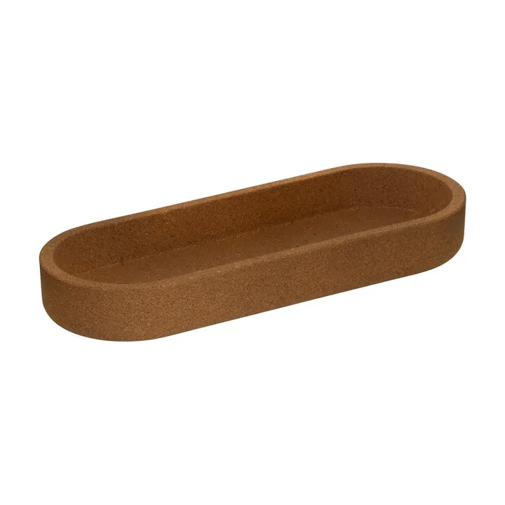 SET OF 4 CORK TRAY ORGANIZERS LONG 26CM GLASS
