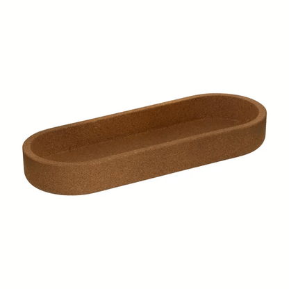 SET OF 4 CORK TRAY ORGANIZERS LONG 26CM GLASS