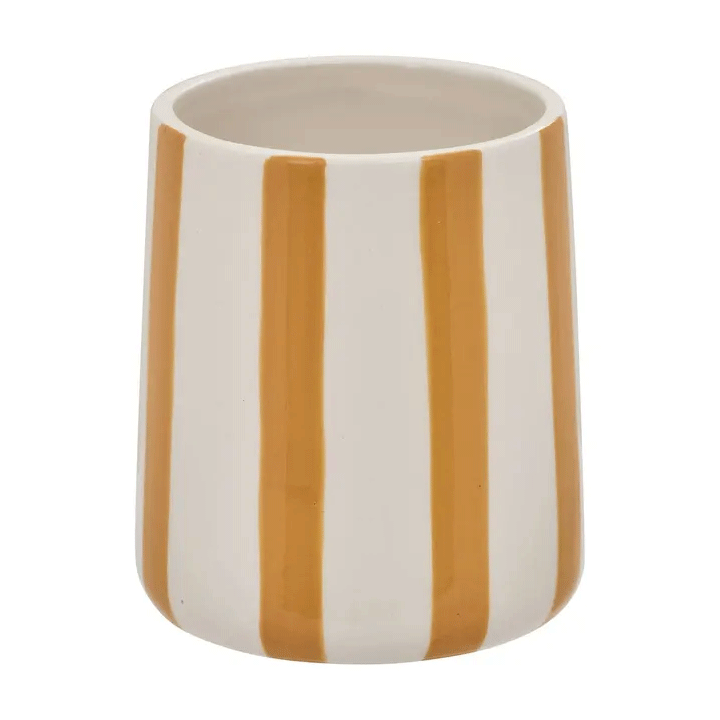 STRIO TOOTHBRUSH HOLDER TALL 10CM CERAMIC WHEAT