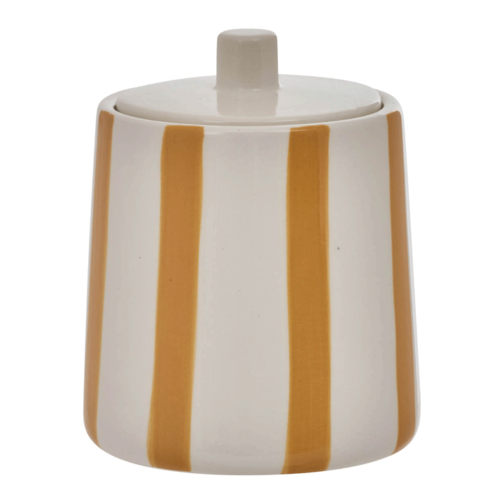 STRIO COTTON JAR TALL 12.8CM CERAMIC WHEAT