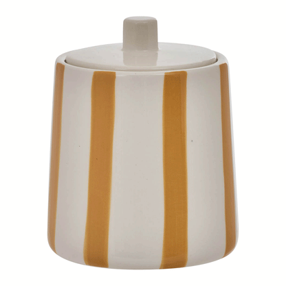 STRIO COTTON JAR TALL 12.8CM CERAMIC WHEAT