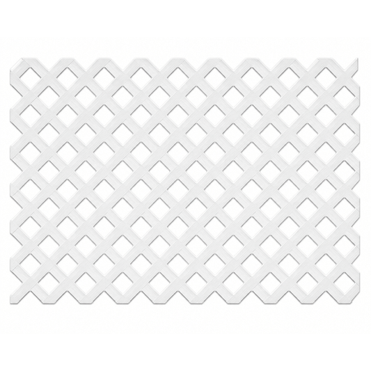 FIXED PLASTIC TRELLIS WHITE CE 1X2M 48MM