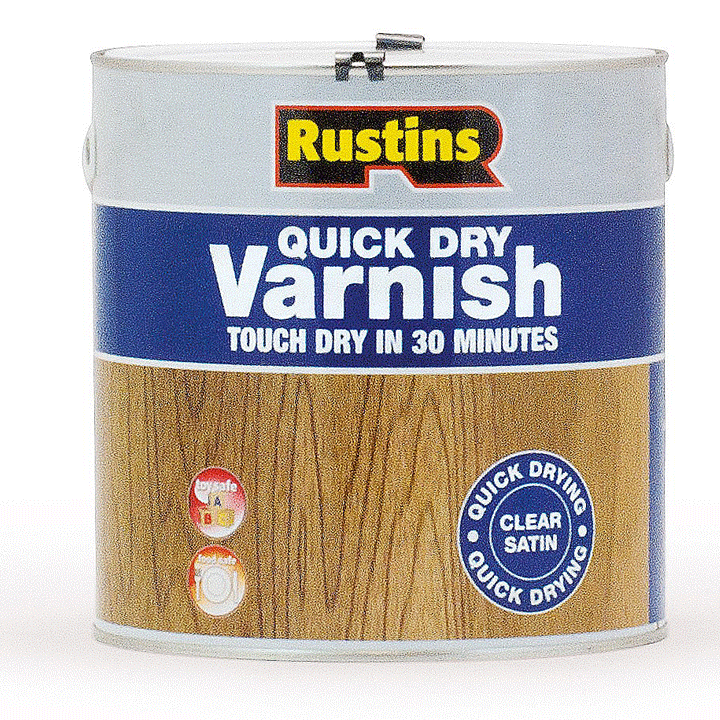 RUSTINS QUICK DRY VARNISH SATIN CLEAR 2.5LTR