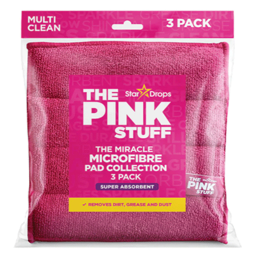 THE PINK STUFF MICROFIBRE PAD COLLECTION 3PACK