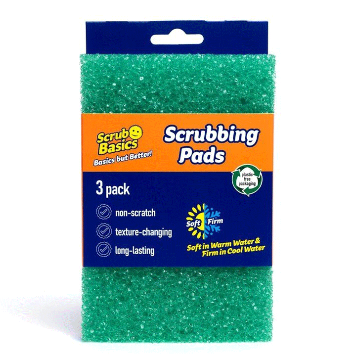 SCRUB DADDY SCRUB BASICS SCRUBBING PADS 3PACK