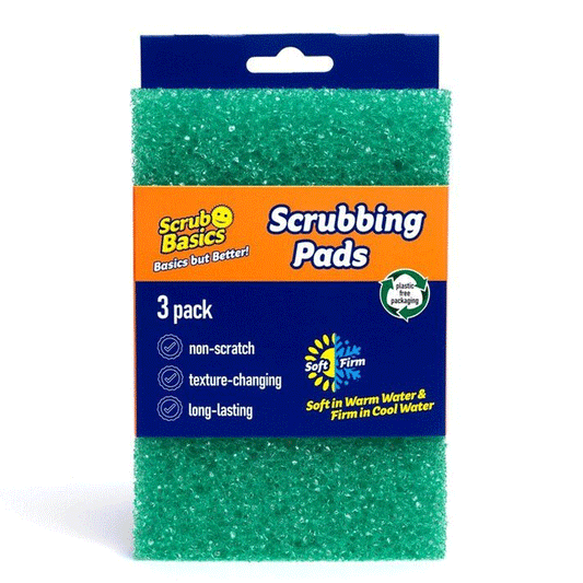 SCRUB DADDY SCRUB BASICS SCRUBBING PADS 3PACK
