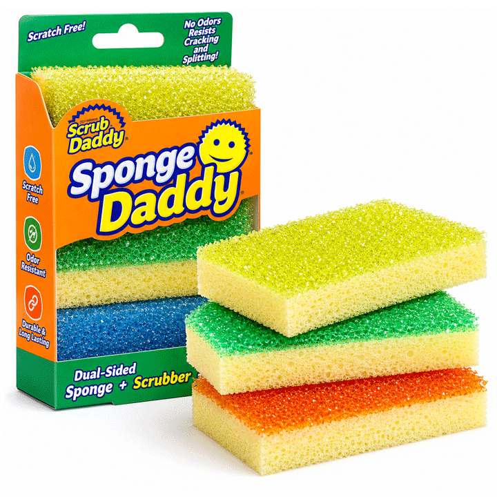 ΣΦΟΥΓΓΑΡΙΑ ΚΑΘΑΡΙΣΜΟΥ SCRUB DADDY SPONGE DADDY 4 ΤΜΧ