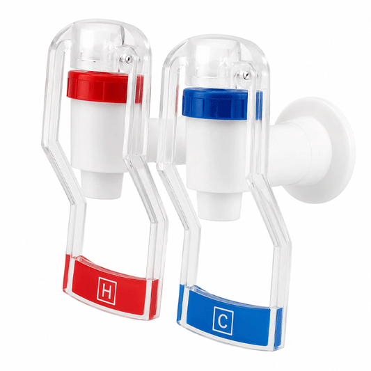 TAPS FOR WATER DISPENSER WHITE 2PCS [PUSH]