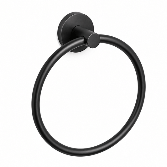 TOWEL RING CHROME BLACK ASTRAL