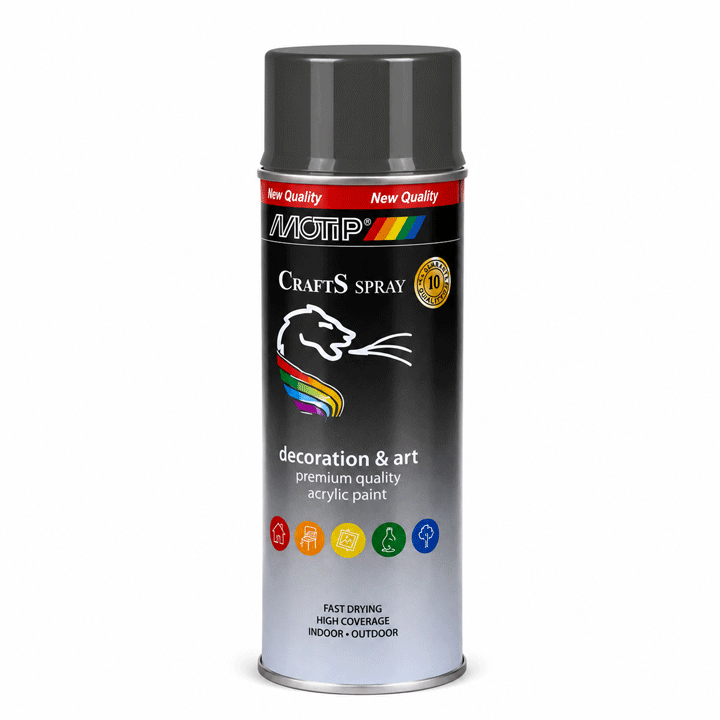 ΣΠΡΕΪ ΒΑΦΗΣ DUPLI-COLOR CRAFTS ΣΚΟΥΡΟ ΓΚΡΙ RAL 7012 400ML