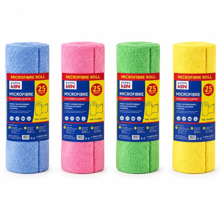 SUPER KLIN MICROFIBRE ROLL 25PCS