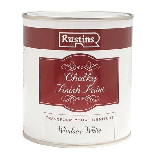 CHALKY FINISH PAINT WHITE 500ML RUSTINS