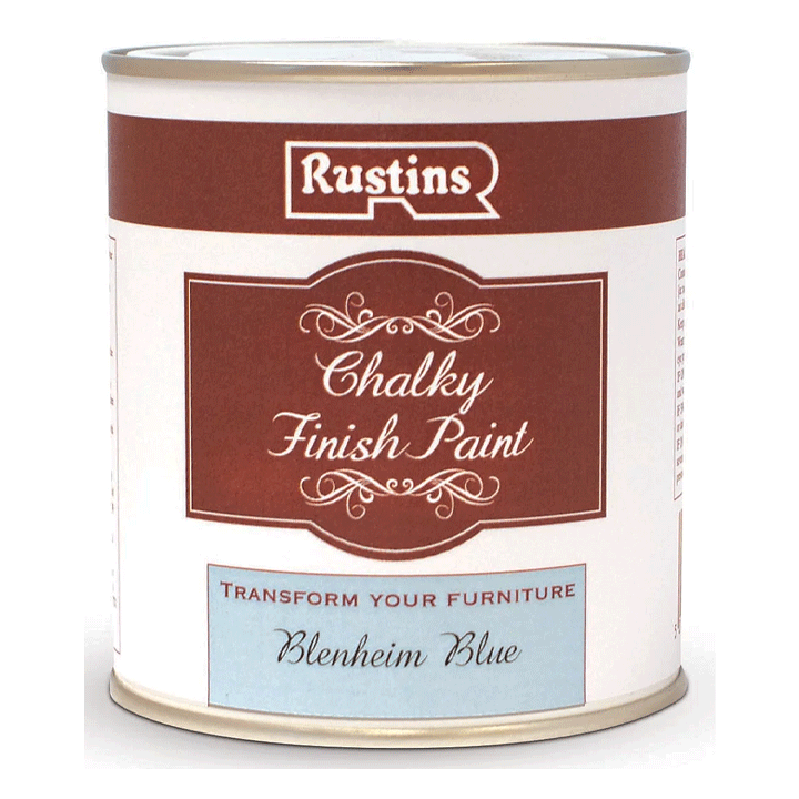 CHALKY FINISH PAINT BLENHEIN BLUE 500ML RUSTINS