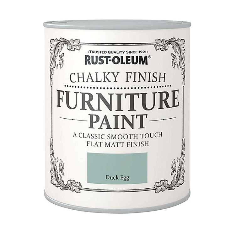 DUCK EGG CHALKY FURNITURE PAINT 750ML RUSTOLEUM