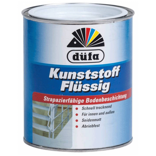 FLOOR PAINT SOLVENT BASED RED BROWN RAL-9106 2.5LTR DUFA