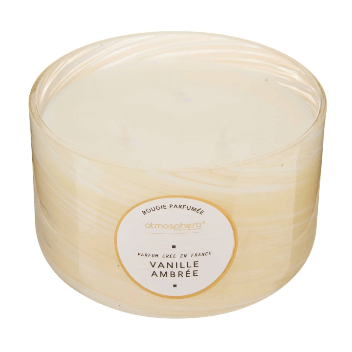 SCENTED CANDLE WAVY VANILLA GLASS 540GR