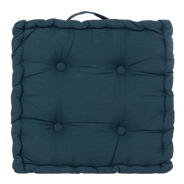 FLOOR CUSHION 40X40X8CM AEGEAN BLUE
