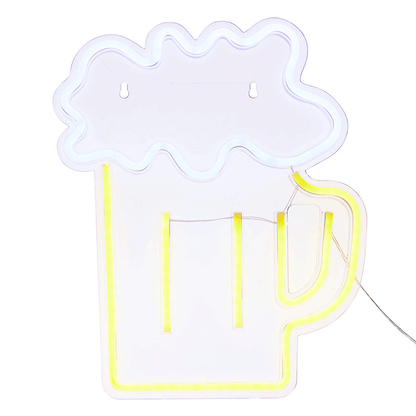ΦΩΤΙΣΤΙΚΟ ΤΟΙΧΟΥ LED NEON BEER ΚΙΤΡΙΝΟ Υ35 CM