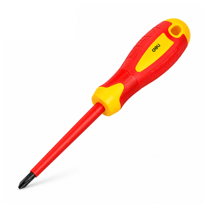 DELI TOOLS SCREWDRIVER INSULATED VDE PH2 100MM
