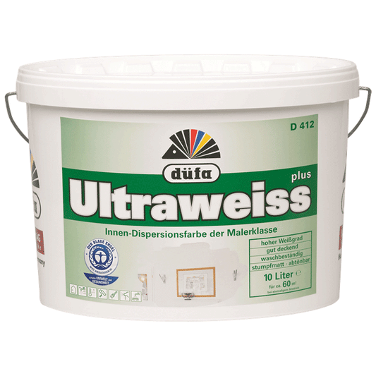 INTERIOR PAINT EXTRA WHITE MATT D412 10LTR DUFA
