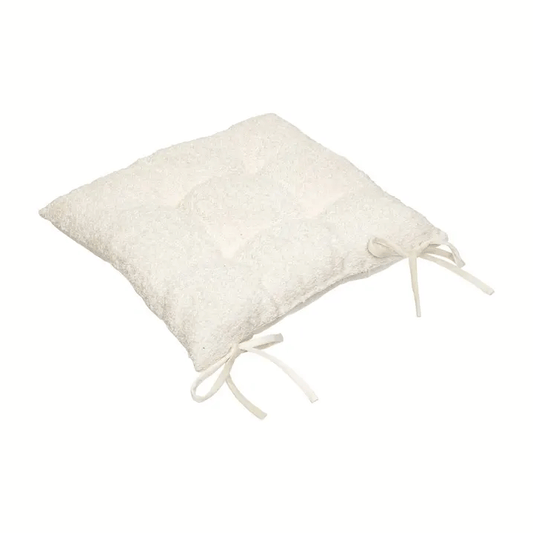 SOANA BOUCLETTE CHAIR COVER IVORY WHITE 38CX38CM