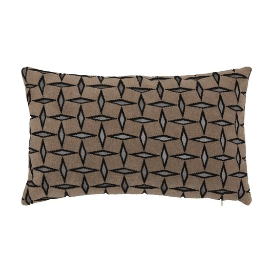 CUSHION JACQUARD DIAMOND 30X50CM BROWN