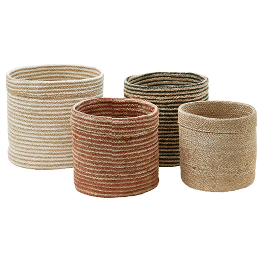 ROUND JUTE BASKET TITO X4