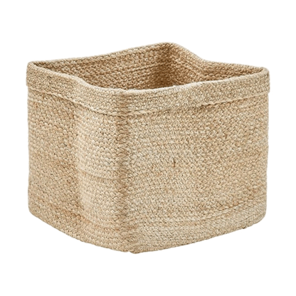 FOLDABL JUTE BASKET TITO 30X30