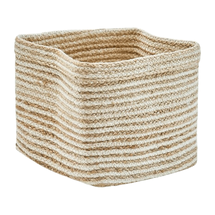 FOLDABL JUTE BASKET TITO 30X30