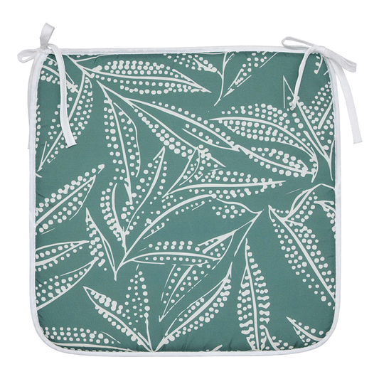 TROPICAL CHAIR COVER 39X39CM PRINTED DARK GREEN